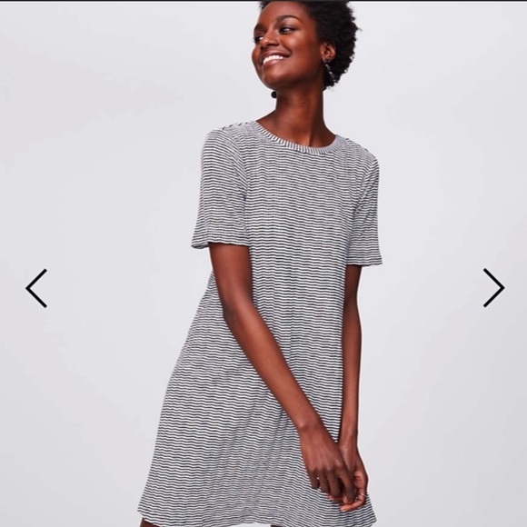 LOFT Dresses & Skirts - NWOT Loft Bow Back Short Sleeve Swing Dress Size L
